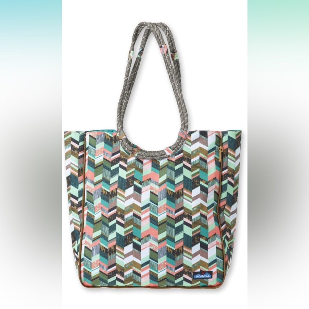 KAVU tote bag.. The second photo shows inside space but this bag is in teal.